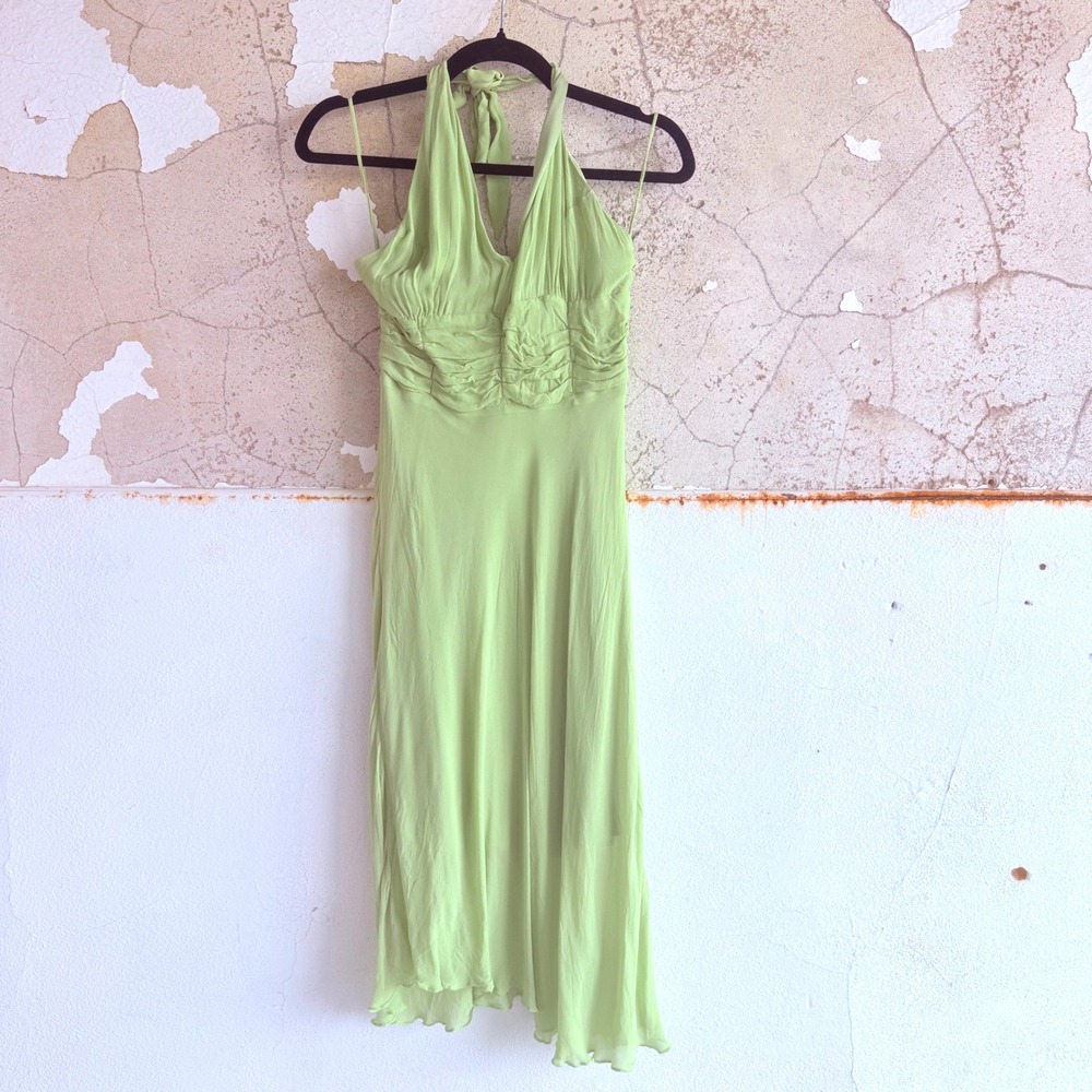 Y2K Midi Dress Halter Ruched Fairy Mermaid Formal Gown